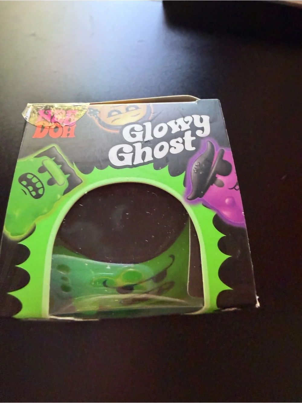 New Nee Doh Halloween Glowy Ghost Green Squishy Toy Glow in Dark Squeeze Growl